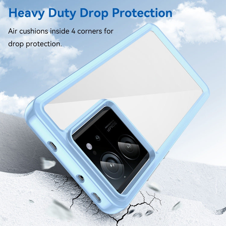 For Xiaomi 13T Pro Colorful Series Acrylic Hybrid TPU Phone Case(Blue) - Xiaomi Cases by PMC TechLife | Online Shopping South Africa | PMC TechLife | Buy Now Pay Later Mobicred