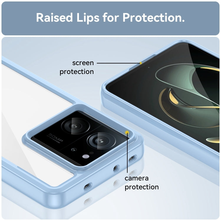 For Xiaomi 13T Pro Colorful Series Acrylic Hybrid TPU Phone Case(Blue)