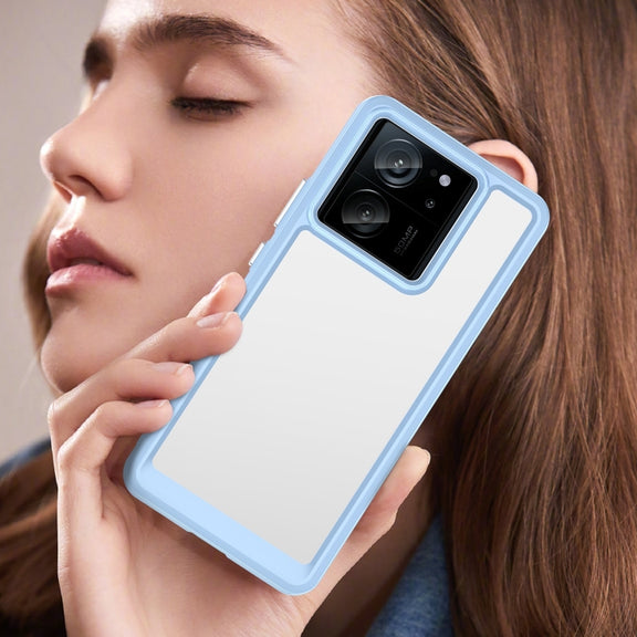 For Xiaomi 13T Pro Colorful Series Acrylic Hybrid TPU Phone Case(Blue)