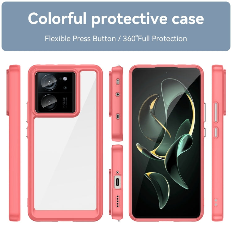 For Xiaomi 13T Pro Colorful Series Acrylic Hybrid TPU Phone Case(Red) - Xiaomi Cases by PMC TechLife | Online Shopping South Africa | PMC TechLife | Buy Now Pay Later Mobicred