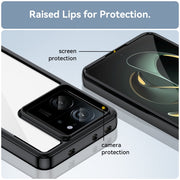 For Xiaomi 13T Pro Colorful Series Acrylic Hybrid TPU Phone Case(Black)