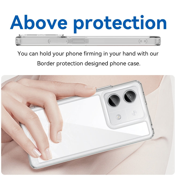 For Xiaomi Redmi Note 13 5G Colorful Series Acrylic Hybrid TPU Phone Case(Transparent) - Note 13 Cases by PMC TechLife | Online Shopping South Africa | PMC TechLife