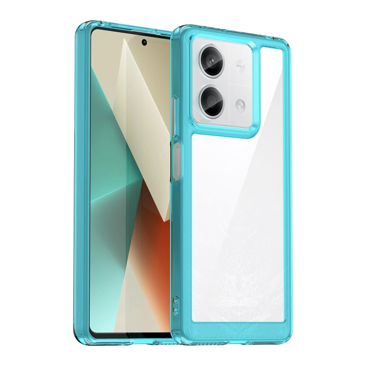 For Xiaomi Redmi Note 13 5G Colorful Series Acrylic Hybrid TPU Phone Case(Transparent Blue) - Note 13 Cases by PMC TechLife | Online Shopping South Africa | PMC TechLife | Buy Now Pay Later Mobicred