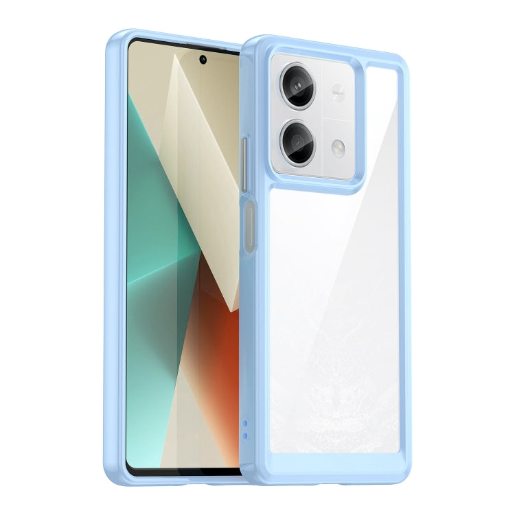 For Xiaomi Redmi Note 13 5G Colorful Series Acrylic Hybrid TPU Phone Case(Blue) - Note 13 Cases by PMC TechLife | Online Shopping South Africa | PMC TechLife | Buy Now Pay Later Mobicred