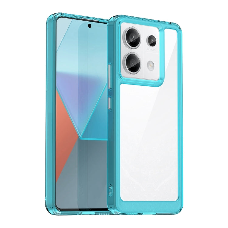 For Xiaomi Redmi Note 13 Pro 5G Colorful Series Acrylic Hybrid TPU Phone Case(Transparent Blue) - Note 13 Pro Cases by PMC TechLife | Online Shopping South Africa | PMC TechLife | Buy Now Pay Later Mobicred