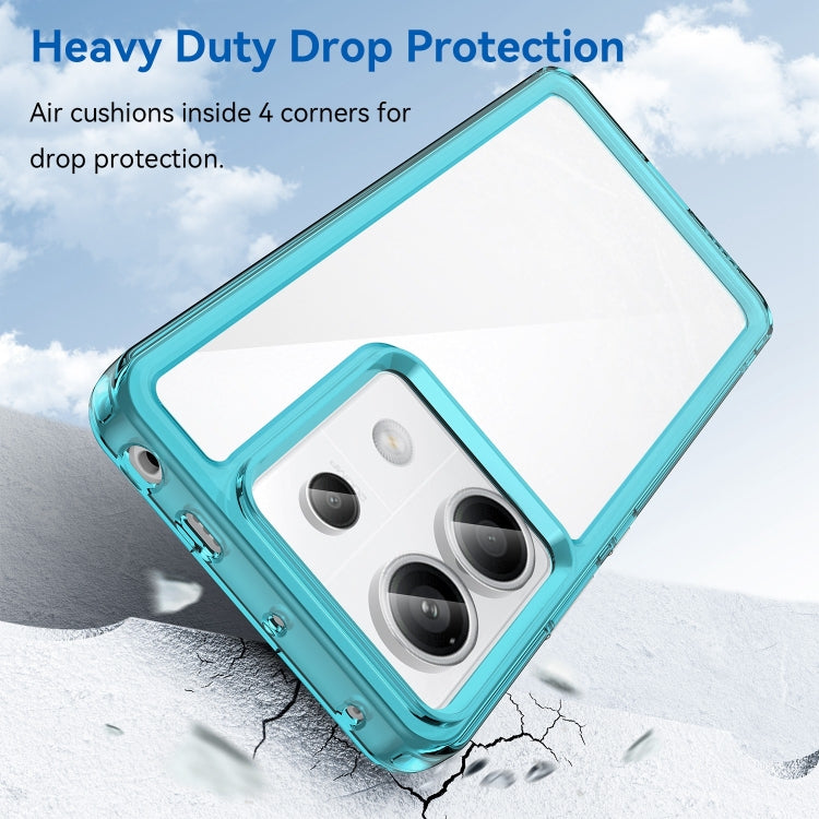 For Xiaomi Redmi Note 13 Pro 5G Colorful Series Acrylic Hybrid TPU Phone Case(Transparent Blue) - Note 13 Pro Cases by PMC TechLife | Online Shopping South Africa | PMC TechLife | Buy Now Pay Later Mobicred