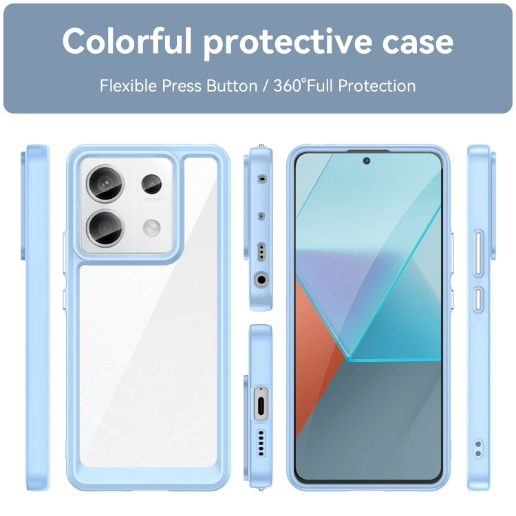 For Xiaomi Redmi Note 13 Pro 5G Colorful Series Acrylic Hybrid TPU Phone Case(Blue) - Note 13 Pro Cases by PMC TechLife | Online Shopping South Africa | PMC TechLife | Buy Now Pay Later Mobicred