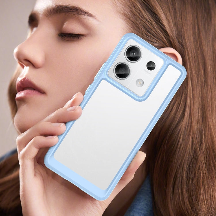 For Xiaomi Redmi Note 13 Pro 5G Colorful Series Acrylic Hybrid TPU Phone Case(Blue) - Note 13 Pro Cases by PMC TechLife | Online Shopping South Africa | PMC TechLife | Buy Now Pay Later Mobicred
