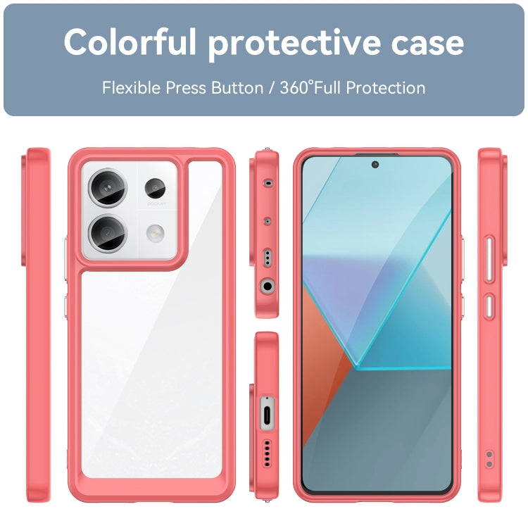 For Xiaomi Redmi Note 13 Pro 5G Colorful Series Acrylic Hybrid TPU Phone Case(Red) - free shipping - PMC TechLife - Order now!