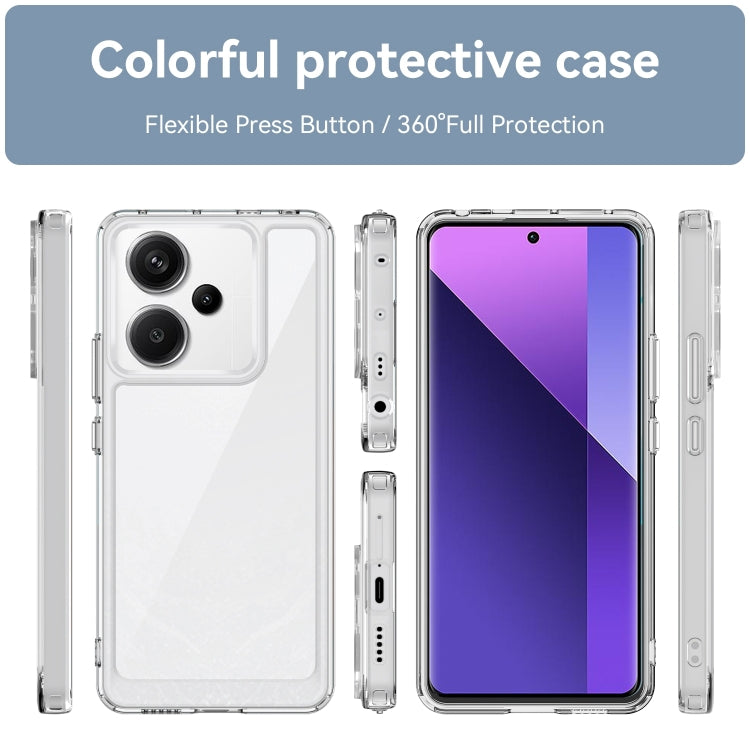 For Xiaomi Redmi Note 13 Pro+ Colorful Series Acrylic Hybrid TPU Phone Case(Transparent) - Note 13 Pro+ Cases by PMC TechLife | Online Shopping South Africa | PMC TechLife | Buy Now Pay Later Mobicred