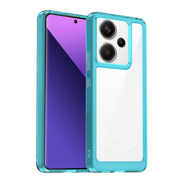 For Xiaomi Redmi Note 13 Pro+ Colorful Series Acrylic Hybrid TPU Phone Case(Transparent Blue) - Note 13 Pro+ Cases by PMC TechLife | Online Shopping South Africa | PMC TechLife | Buy Now Pay Later Mobicred