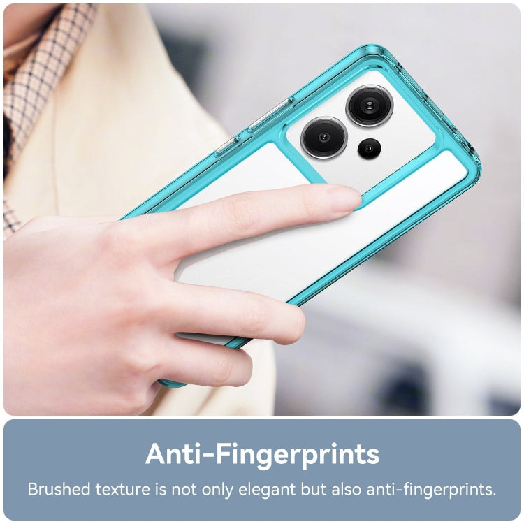 For Xiaomi Redmi Note 13 Pro+ Colorful Series Acrylic Hybrid TPU Phone Case(Transparent Blue) - Note 13 Pro+ Cases by PMC TechLife | Online Shopping South Africa | PMC TechLife | Buy Now Pay Later Mobicred