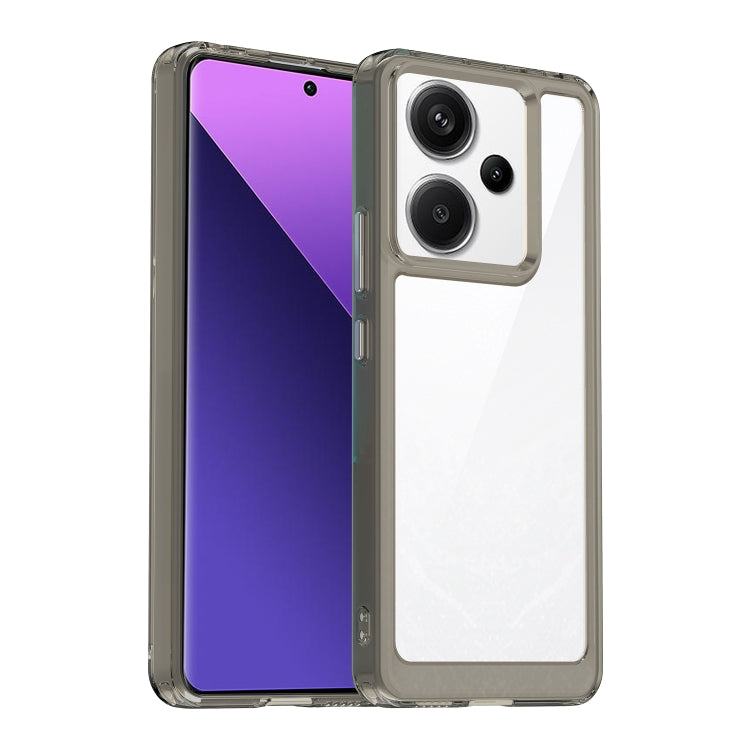 For Xiaomi Redmi Note 13 Pro+ Colorful Series Acrylic Hybrid TPU Phone Case(Transparent Grey) - Note 13 Pro+ Cases by PMC TechLife | Online Shopping South Africa | PMC TechLife | Buy Now Pay Later Mobicred