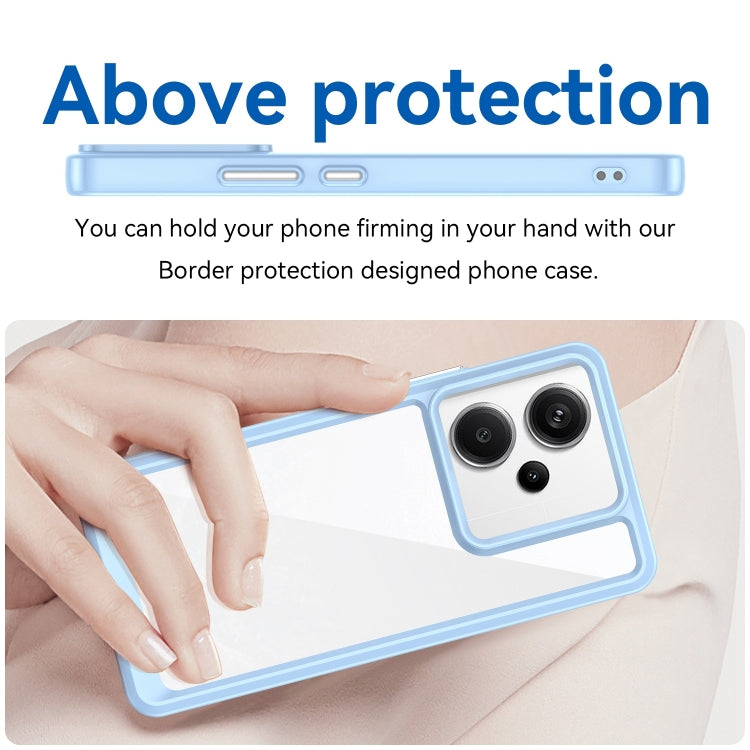 For Xiaomi Redmi Note 13 Pro+ Colorful Series Acrylic Hybrid TPU Phone Case(Blue) - Note 13 Pro+ Cases by PMC TechLife | Online Shopping South Africa | PMC TechLife | Buy Now Pay Later Mobicred