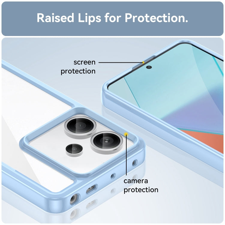 For Xiaomi Redmi Note 13 Pro+ Colorful Series Acrylic Hybrid TPU Phone Case(Blue)