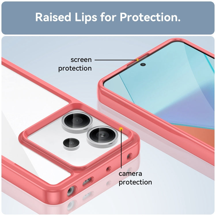 For Xiaomi Redmi Note 13 Pro+ Colorful Series Acrylic Hybrid TPU Phone Case(Red) - Xiaomi Cases by PMC TechLife | Online Shopping South Africa | PMC TechLife | Buy Now Pay Later Mobicred