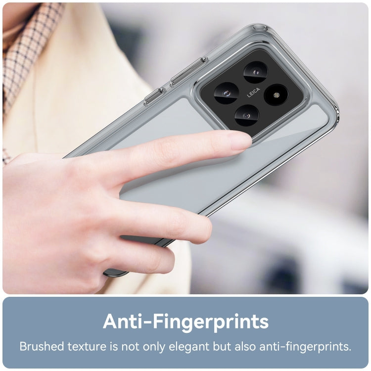 For Xiaomi 14 Colorful Series Acrylic Hybrid TPU Phone Case(Transparent)