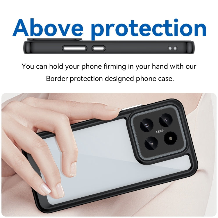 For Xiaomi 14 Colorful Series Acrylic Hybrid TPU Phone Case(Black) - free shipping - PMC TechLife - Order now!