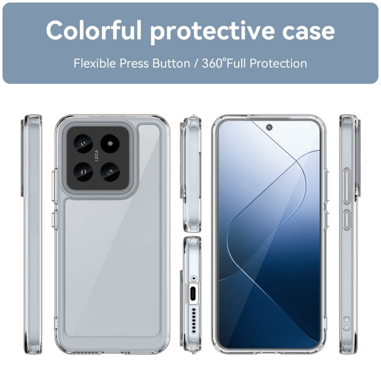 For Xiaomi 14 Pro Colorful Series Acrylic Hybrid TPU Phone Case(Transparent) - 14 Pro Cases by PMC TechLife | Online Shopping South Africa | PMC TechLife | Buy Now Pay Later Mobicred