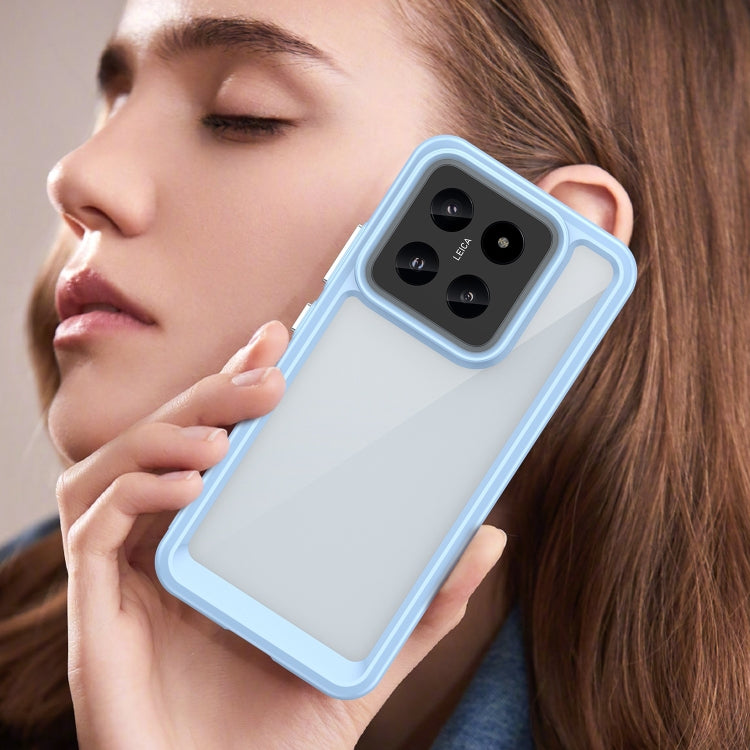 For Xiaomi 14 Pro Colorful Series Acrylic Hybrid TPU Phone Case(Blue)