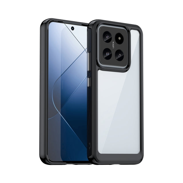 For Xiaomi 14 Pro Colorful Series Acrylic Hybrid TPU Phone Case(Black)