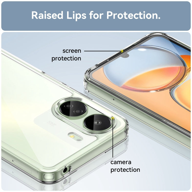 For Xiaomi Redmi 13C 4G Colorful Series Acrylic Hybrid TPU Phone Case(Transparent) - 13C Cases by PMC TechLife | Online Shopping South Africa | PMC TechLife | Buy Now Pay Later Mobicred