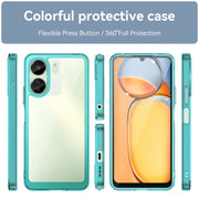 For Xiaomi Redmi 13C 4G Colorful Series Acrylic Hybrid TPU Phone Case(Transparent Blue)