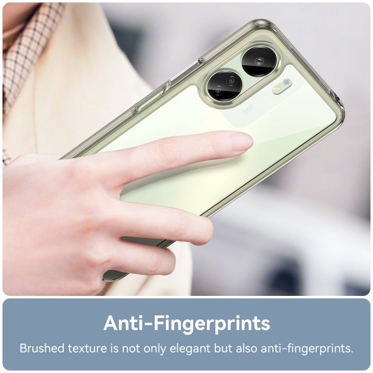 For Xiaomi Redmi 13C 4G Colorful Series Acrylic Hybrid TPU Phone Case(Transparent Grey)