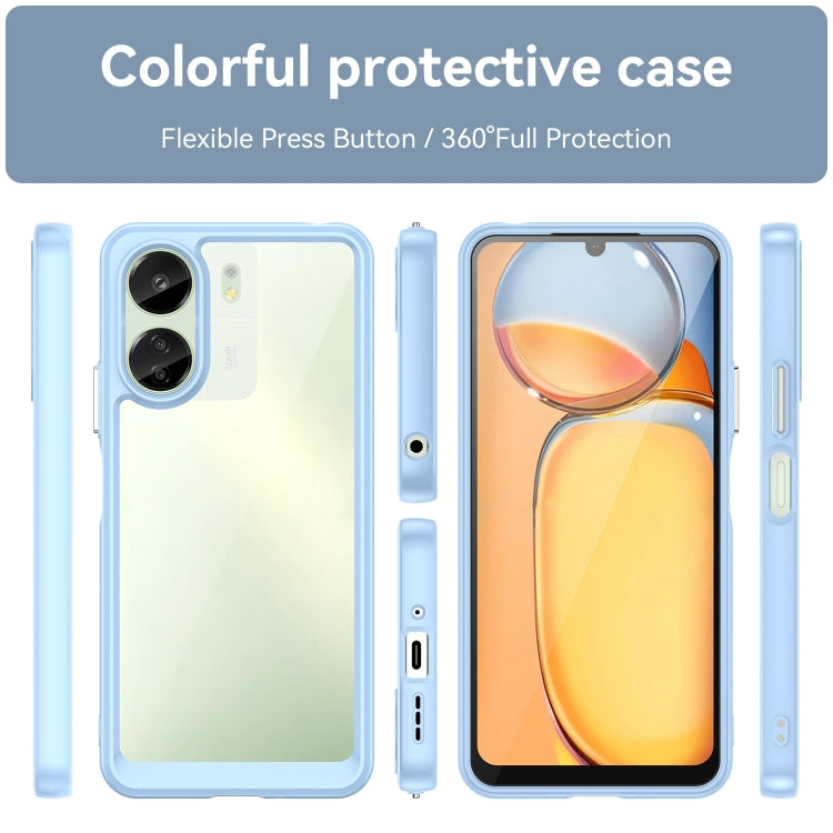For Xiaomi Redmi 13C 4G Colorful Series Acrylic Hybrid TPU Phone Case(Blue) - 13C Cases by PMC TechLife | Online Shopping South Africa | PMC TechLife | Buy Now Pay Later Mobicred