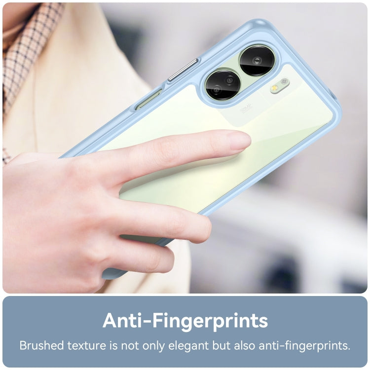 For Xiaomi Redmi 13C 4G Colorful Series Acrylic Hybrid TPU Phone Case(Blue) - 13C Cases by PMC TechLife | Online Shopping South Africa | PMC TechLife | Buy Now Pay Later Mobicred