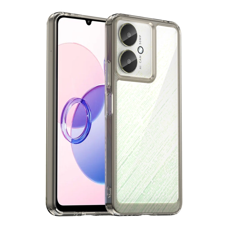 For Xiaomi Poco C65 Colorful Series Acrylic Hybrid TPU Phone Case(Transparent Grey) - Xiaomi Cases by PMC TechLife | Online Shopping South Africa | PMC TechLife | Buy Now Pay Later Mobicred