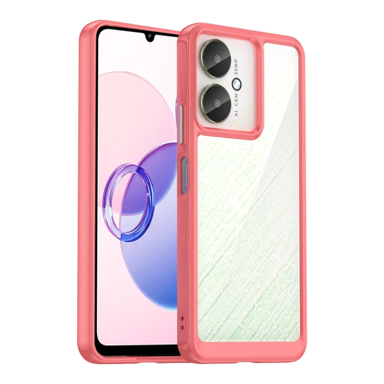 For Xiaomi Poco C65 Colorful Series Acrylic Hybrid TPU Phone Case(Red) - Xiaomi Cases by PMC TechLife | Online Shopping South Africa | PMC TechLife | Buy Now Pay Later Mobicred