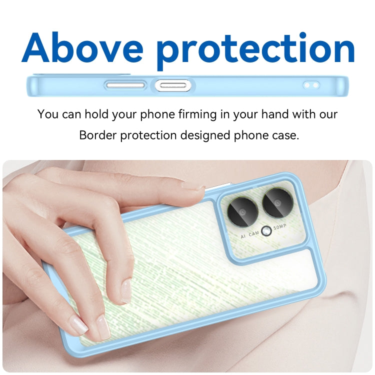 For Xiaomi Poco M6 Colorful Series Acrylic Hybrid TPU Phone Case(Blue) - Xiaomi Cases by PMC TechLife | Online Shopping South Africa | PMC TechLife | Buy Now Pay Later Mobicred