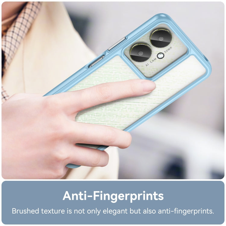 For Xiaomi Poco M6 Colorful Series Acrylic Hybrid TPU Phone Case(Blue) - Xiaomi Cases by PMC TechLife | Online Shopping South Africa | PMC TechLife | Buy Now Pay Later Mobicred