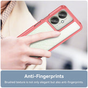 For Xiaomi Poco M6 Colorful Series Acrylic Hybrid TPU Phone Case(Red)