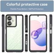 For Xiaomi Poco M6 Colorful Series Acrylic Hybrid TPU Phone Case(Black)