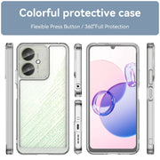 For Xiaomi Redmi 13R 5G Colorful Series Acrylic Hybrid TPU Phone Case(Transparent)