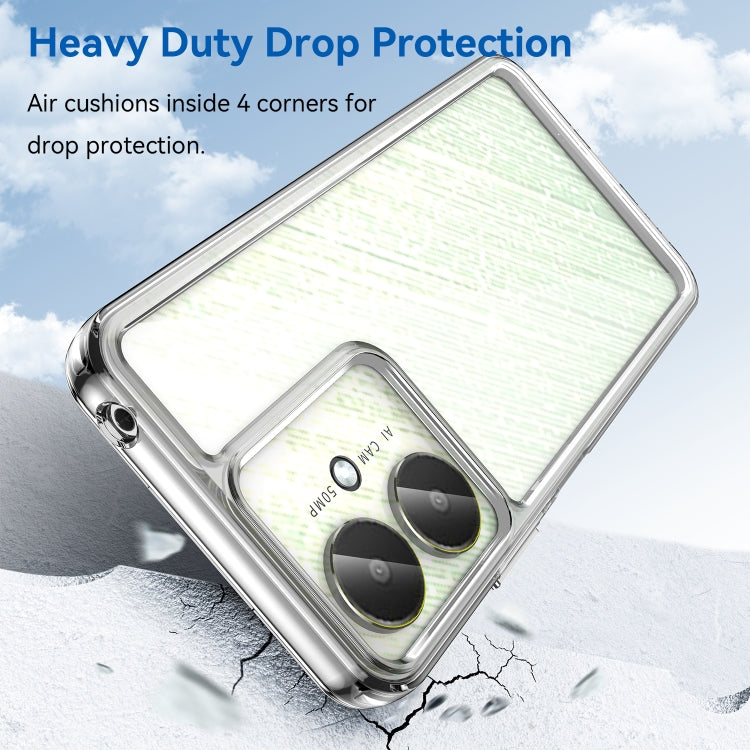 For Xiaomi Redmi 13R 5G Colorful Series Acrylic Hybrid TPU Phone Case(Transparent) - 13R Cases by PMC TechLife | Online Shopping South Africa | PMC TechLife | Buy Now Pay Later Mobicred