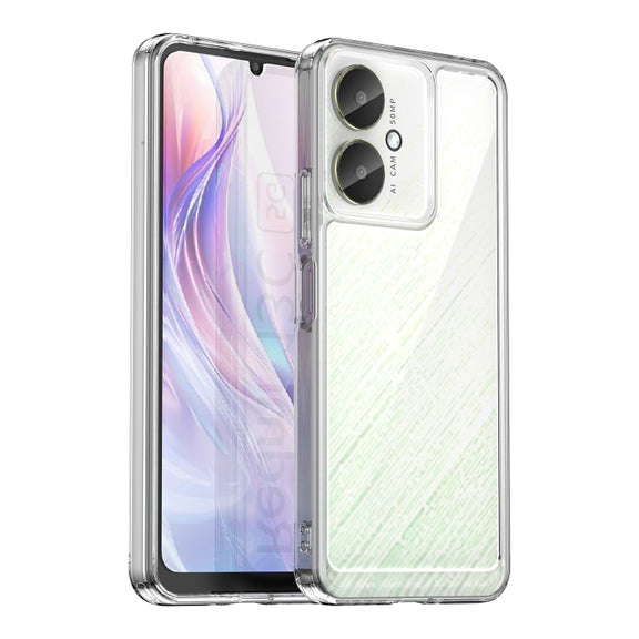 For Xiaomi Redmi 13R 5G Colorful Series Acrylic Hybrid TPU Phone Case(Transparent)