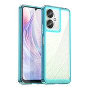 For Xiaomi Redmi 13R 5G Colorful Series Acrylic Hybrid TPU Phone Case(Transparent Blue)