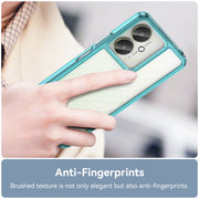 For Xiaomi Redmi 13R 5G Colorful Series Acrylic Hybrid TPU Phone Case(Transparent Blue)
