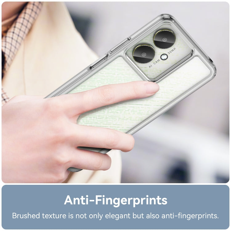 For Xiaomi Redmi 13C 5G Colorful Series Acrylic Hybrid TPU Phone Case(Transparent)