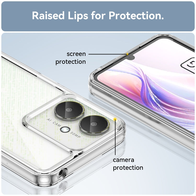For Xiaomi Redmi 13C 5G Colorful Series Acrylic Hybrid TPU Phone Case(Transparent)