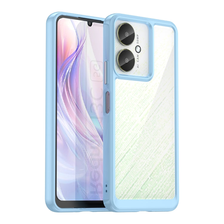For Xiaomi Redmi 13C 5G Colorful Series Acrylic Hybrid TPU Phone Case(Blue) - 13C Cases by PMC TechLife | Online Shopping South Africa | PMC TechLife | Buy Now Pay Later Mobicred