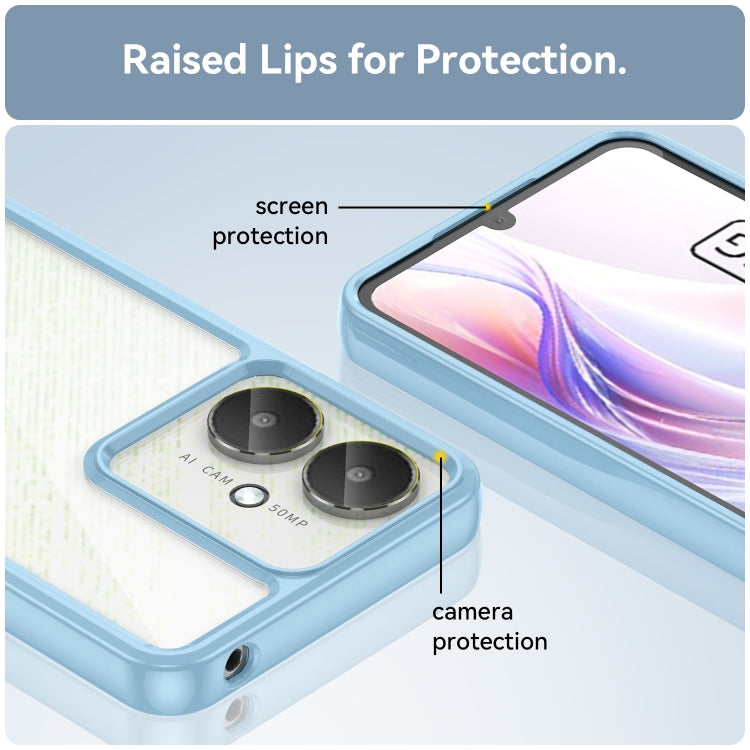 For Xiaomi Redmi 13C 5G Colorful Series Acrylic Hybrid TPU Phone Case(Blue) - 13C Cases by PMC TechLife | Online Shopping South Africa | PMC TechLife | Buy Now Pay Later Mobicred