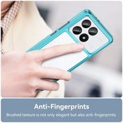 For Xiaomi Redmi K70 Colorful Series Acrylic Hybrid TPU Phone Case(Transparent Blue)