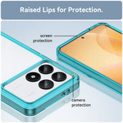 For Xiaomi Redmi K70 Colorful Series Acrylic Hybrid TPU Phone Case(Transparent Blue)
