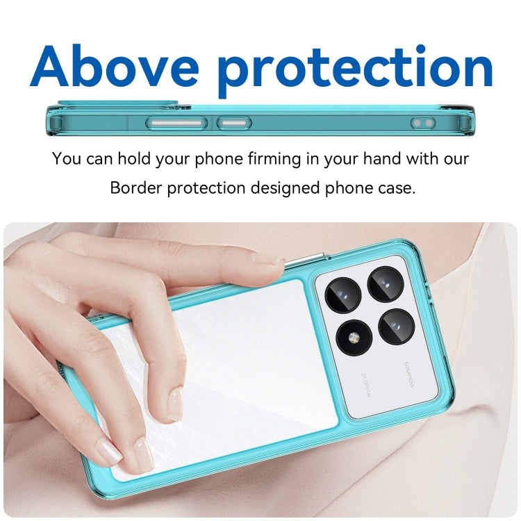 For Xiaomi Redmi K70 Pro Colorful Series Acrylic Hybrid TPU Phone Case(Transparent Blue)