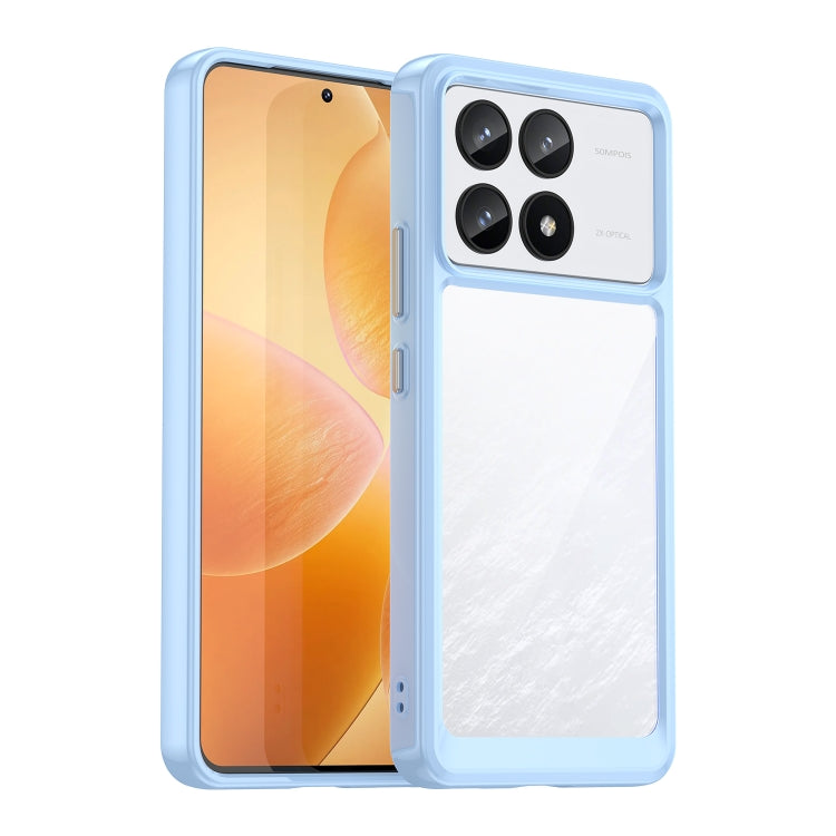 For Xiaomi Redmi K70 Pro Colorful Series Acrylic Hybrid TPU Phone Case(Blue) - K70 Pro Cases by PMC TechLife | Online Shopping South Africa | PMC TechLife | Buy Now Pay Later Mobicred