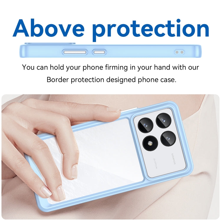 For Xiaomi Redmi K70 Pro Colorful Series Acrylic Hybrid TPU Phone Case(Blue)